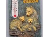 9004-001KE Kenya Leopard & Cubs Thermometer